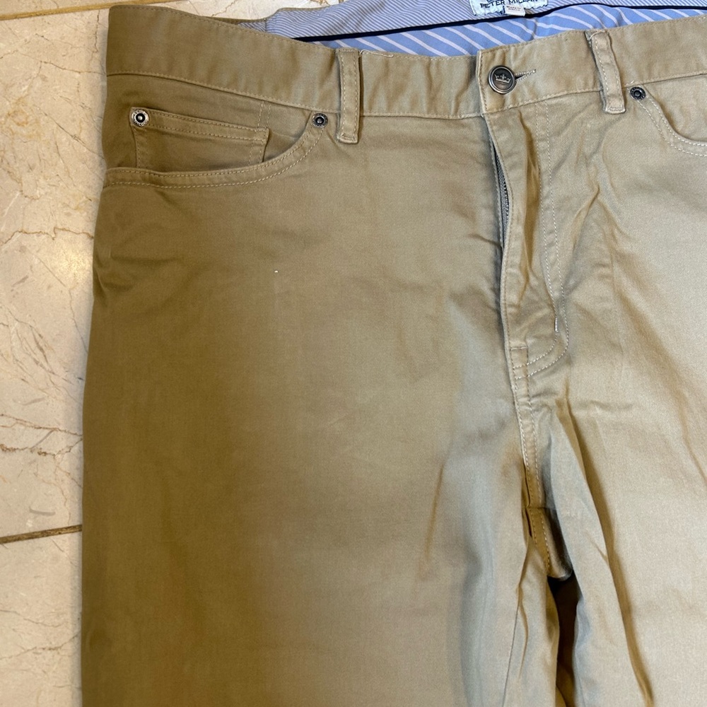 Peter Millar Jeans, Tan, 5-Pocket, Cotton with stretch, Men’s Sz 36 - Picture 3 of 11